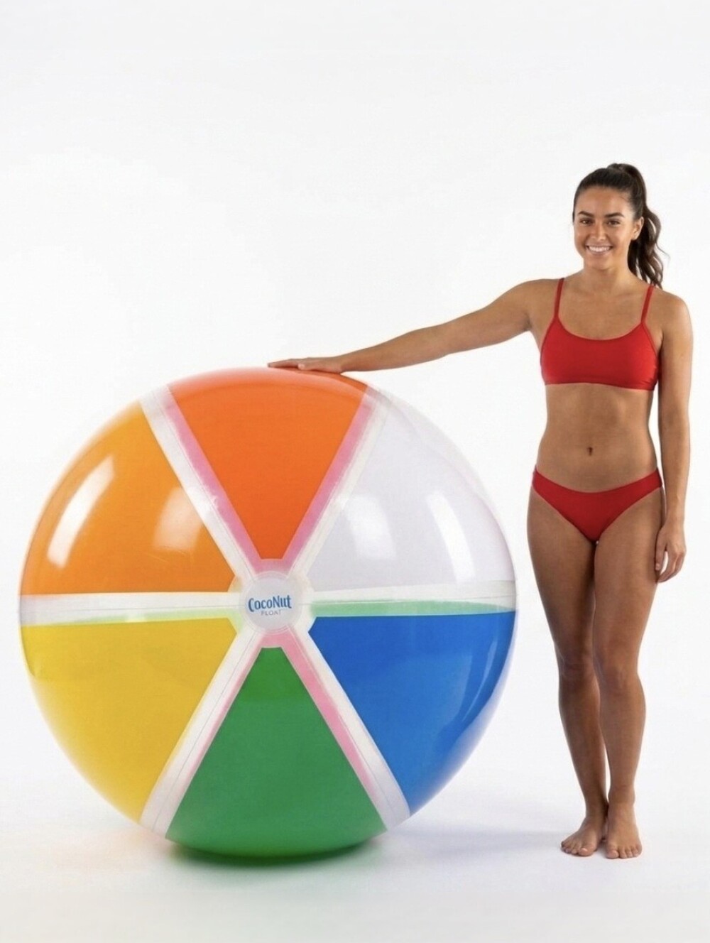 CocoNut Huge Giant Oversized 48" Colossus Rainbow Beach Ball 4'x4' Swim Ages 5+